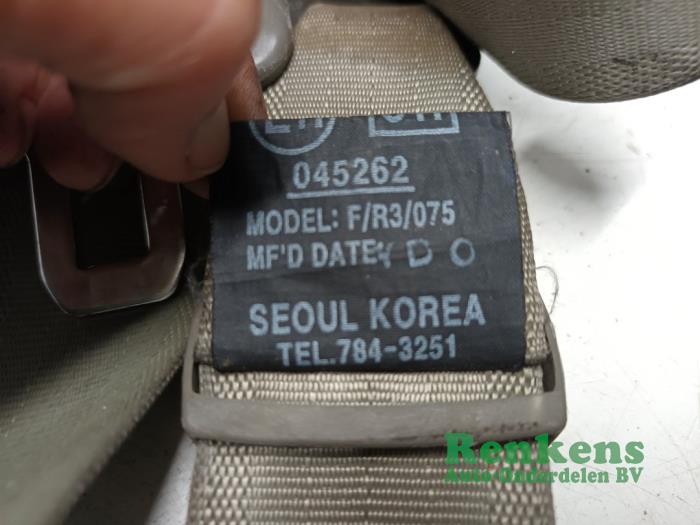 Rear seatbelt, left from a Hyundai Santa Fe I 2.4 16V 4x4 2003
