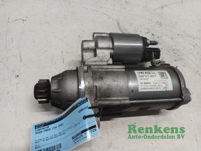 Used Starter Skoda Fabia III Combi (NJ5) 1.0 TSI 12V Price € 35,00 Margin scheme offered by Renkens Auto-Onderdelen B.V.