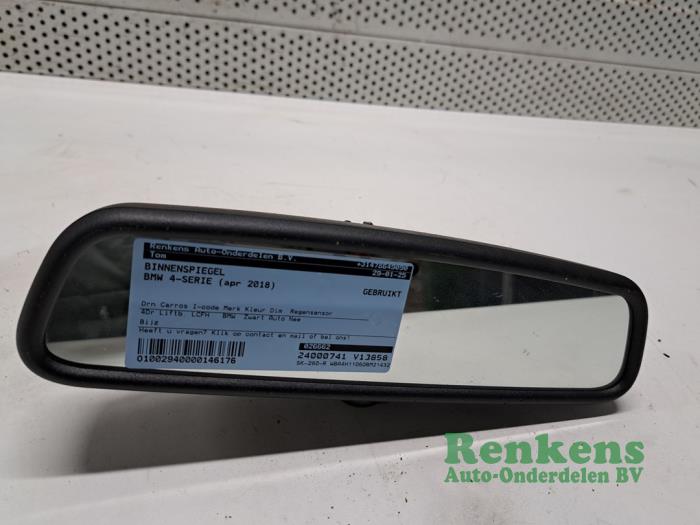 Używane Lusterko wewnetrzne BMW 4 serie Gran Coupe (F36) 418i 1.5 TwinPower Turbo 12V Cena € 30,00 Procedura marży oferowane przez Renkens Auto-Onderdelen B.V.