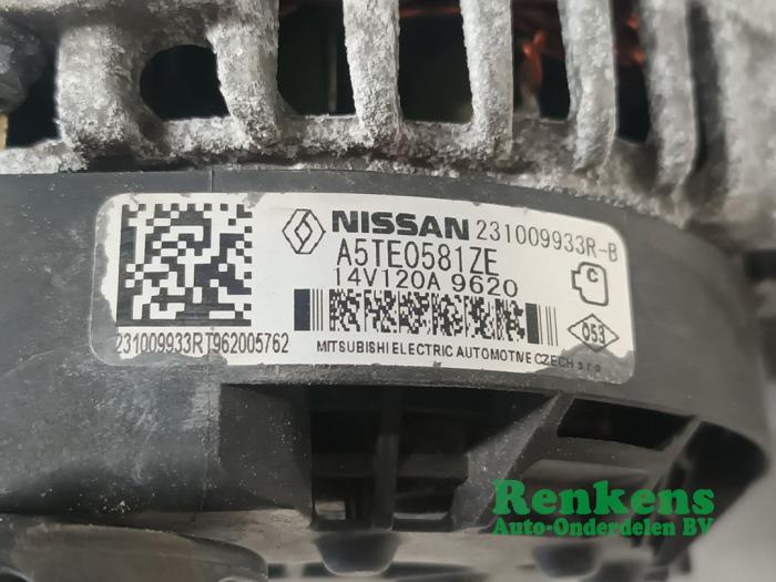 Dynamo van een Renault Kadjar (RFEH) 1.3 TCE 160 FAP 16V 2019