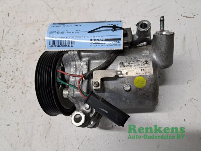 Gebrauchte Klimapumpe Citroen C3 (SX/SW) 1.0 Vti 12V PureTech Preis € 80,00 Margenregelung angeboten von Renkens Auto-Onderdelen B.V.