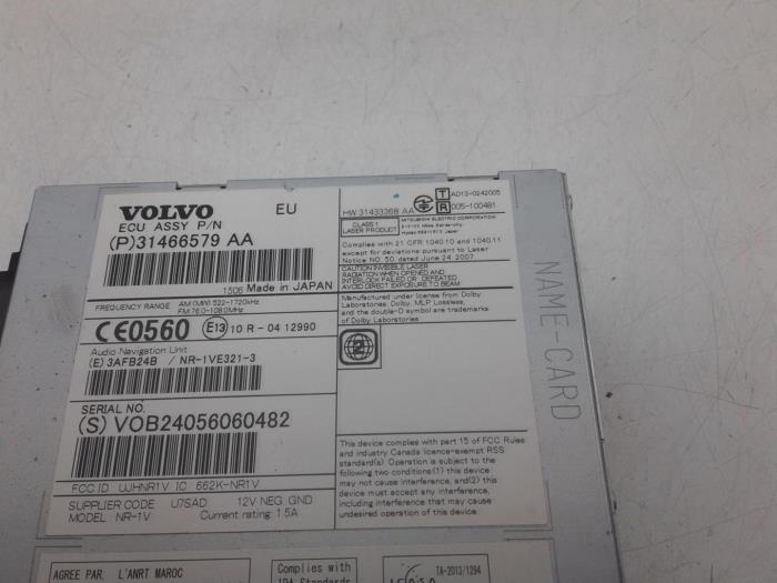 Radio CD player Volvo V70 2.0 D3 16V - 3143368AA