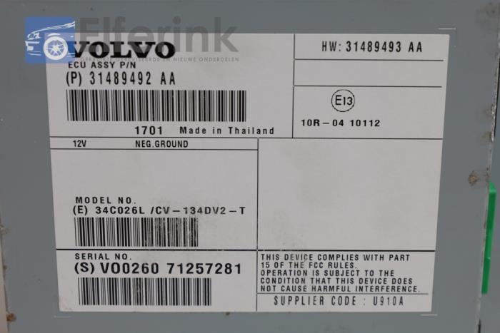 Amplificateur audio d'un Volvo V40 (MV) 2.0 D3 16V 2017