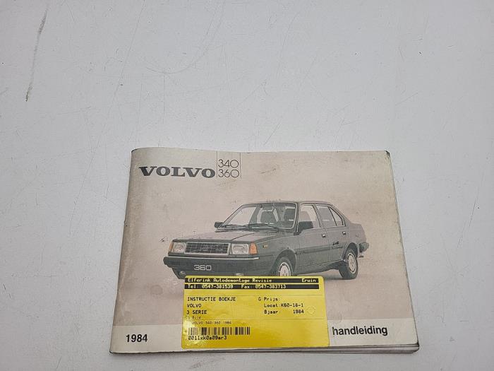 Używane Instrukcja Volvo 360 340 2.0i Cena € 25,00 Procedura marży oferowane przez Auto Demontage Elferink B.V.