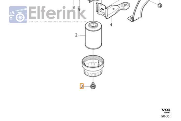 Fuel filter housing from a Volvo V70 2008