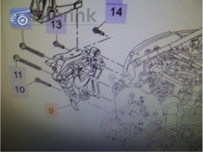 Support moteur d'un Saab 9-5 (YS3G) 2.0 TiD 16V 2010