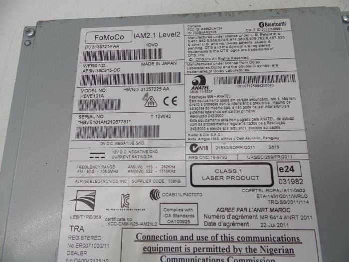 Radio CD player Volvo XC70 2.4 D 20V AWD - 31357225 FOMOCO