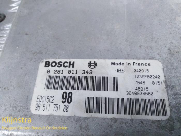 Engine management computer Fiat Scudo 2.0 JTD - 0281011343 RHZ BOSCH