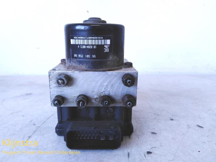 Begagnade ABS-pump Peugeot 206 (2A/C/H/J/S) 1.4 XR,XS,XT,Gentry Pris € 50,00 Marginaltabell erbjuds av Fa. Klijnstra & Zn. VOF