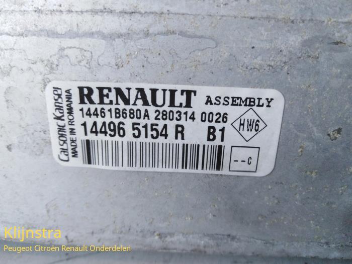 Ladeluftkühler van een Renault Clio 2014