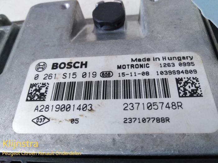 Engine management computer Renault Twingo - 169109765R HD4