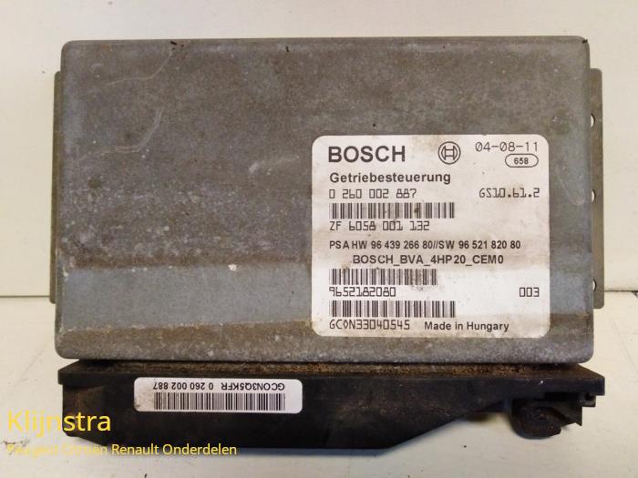 Used Automatic gearbox computer Peugeot 607 (9D/U) 2.2 16V Price on request offered by Fa. Klijnstra & Zn. VOF