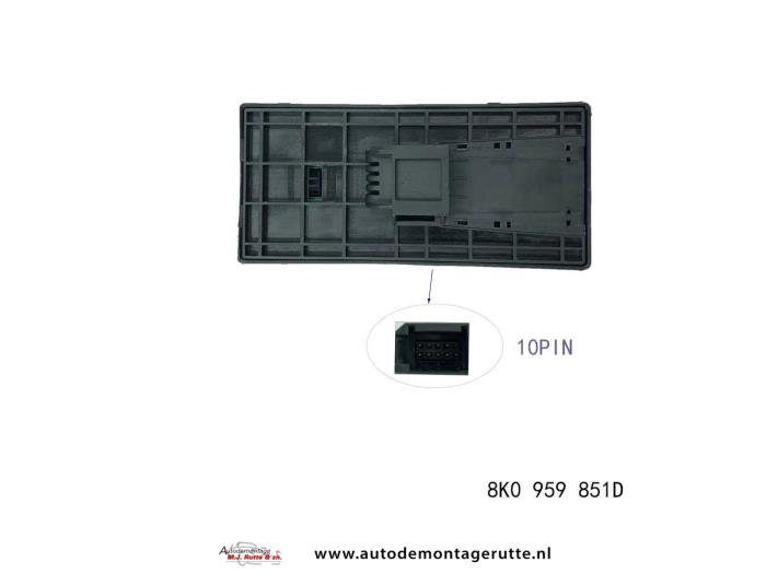 Interruptor combinado de ventanillas de un Audi A4 Avant (B8) 1.8 TFSI 16V 2009