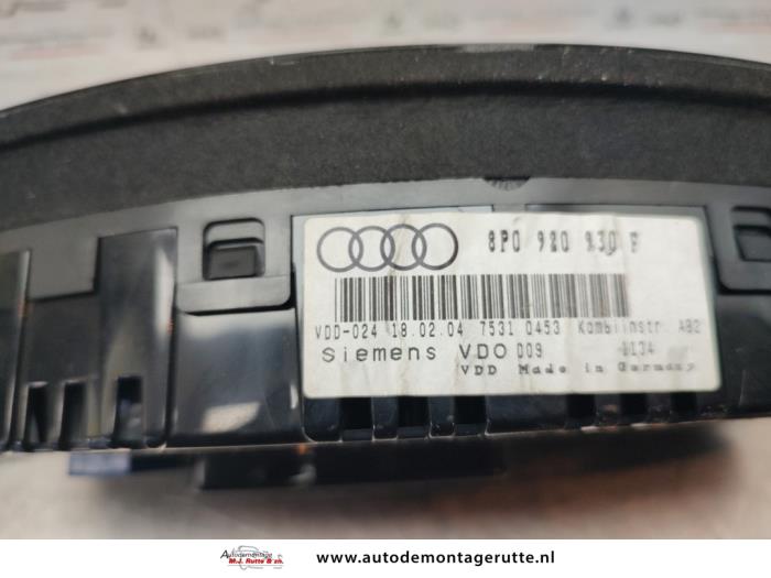 Odometer KM from a Audi A3 Sportback (8PA) 2.0 TDI 16V 2004