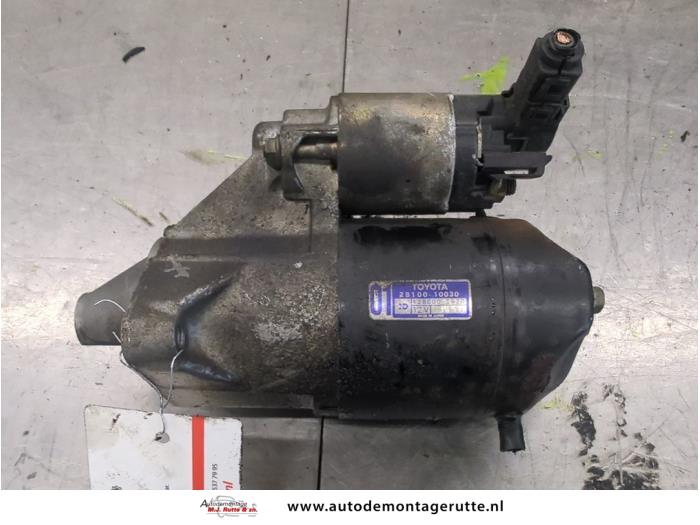 Used Starter Toyota Starlet (EP8/NP8) 1.3 12V Price on request offered by Autodemontage M.J. Rutte B.V.