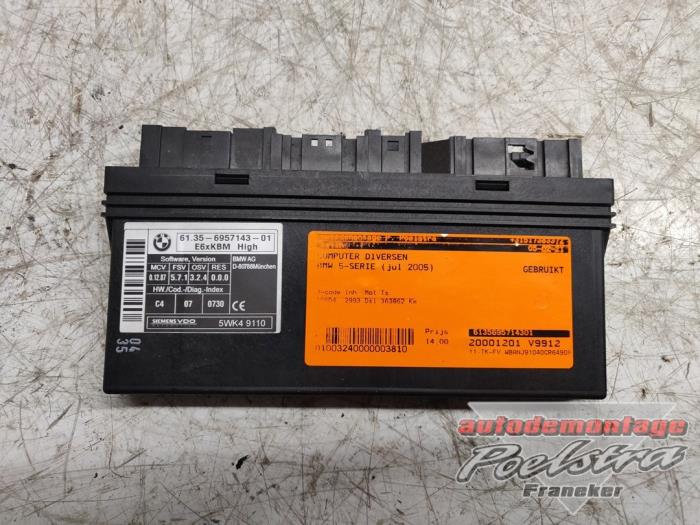 Usagé Ordinateur divers BMW 5 serie Touring (E61) 535d 24V Prix € 20,00 Règlement à la marge proposé par Autodemontage Poelstra B.V.