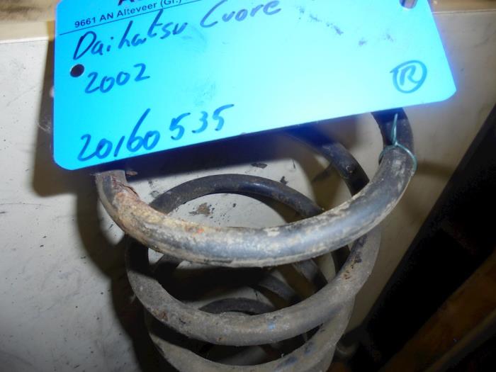 Rear coil spring from a Daihatsu Cuore (L251/271/276) 1.0 12V 2002
