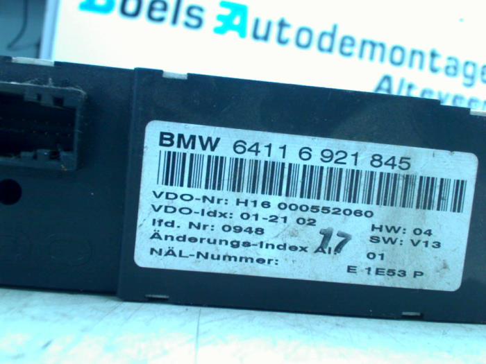 Panneau de commandes chauffage d'un BMW 3 serie Compact (E46/5) 316ti 16V Kat. 2002