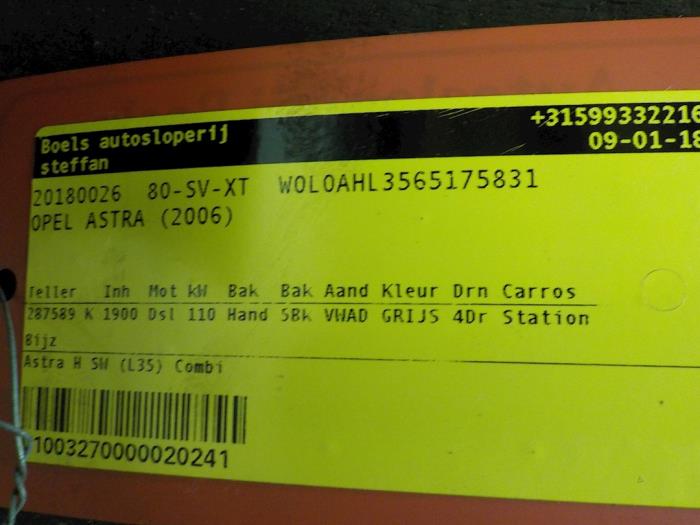 Begagnade Innerdisplay Opel Astra H SW (L35) 1.9 CDTi 100 Pris € 35,00 Marginaltabell erbjuds av Boels Autodemontage