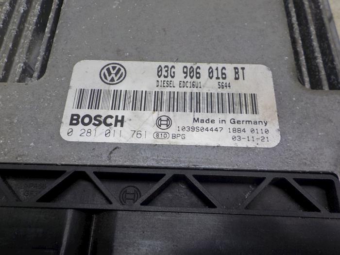 Used Engine management computer Volkswagen Touran (1T1/T2) 1.9 TDI 100 Price € 100,00 Margin scheme offered by Boels Autodemontage