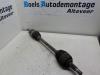 Front drive shaft, left from a Renault Clio III (BR/CR), 2005 / 2014 1.2 16V 75, Hatchback, Petrol, 1.149cc, 55kW (75pk), FWD, D4F740; D4FD7; D4F706; D4F764; D4FE7, 2005-06 / 2014-12, BR/CR1J; BR/CRCJ; BR/CR1S; BR/CR9S; BR/CRCS; BR/CRFU; BR/CR3U; BR/CRP3 2006
