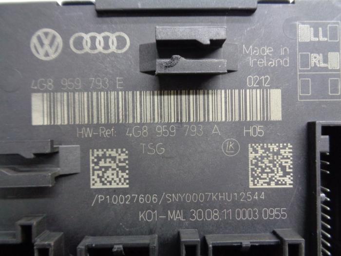 Module verrouillage central des portes d'un Audi A6 (C7) 3.0 V6 24V TFSI Quattro 2013