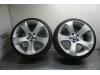 Sport rims set + tires from a BMW 3 serie Touring (E91), 2004 / 2012 318i 16V, Combi/o, Petrol, 1.995cc, 95kW (129pk), RWD, N46B20B, 2006-01 / 2007-08, VR51; VR52; VW31; VW32 2007
