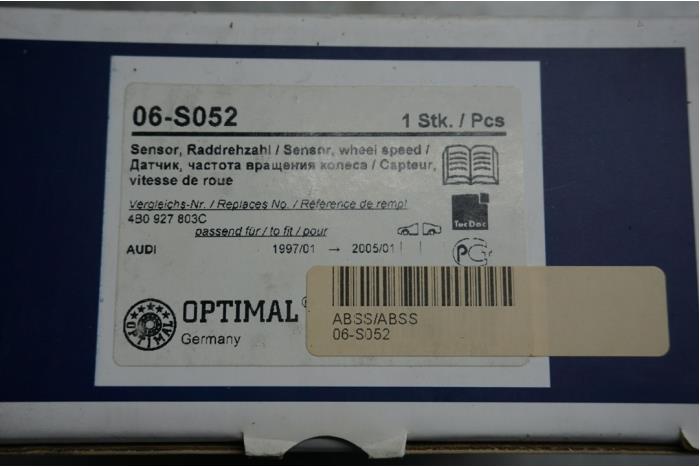 Begagnade ABS-sensor Audi A6 Quattro (C5) 3.0 V6 30V Pris € 15,00 Marginaltabell erbjuds av Boels Autodemontage
