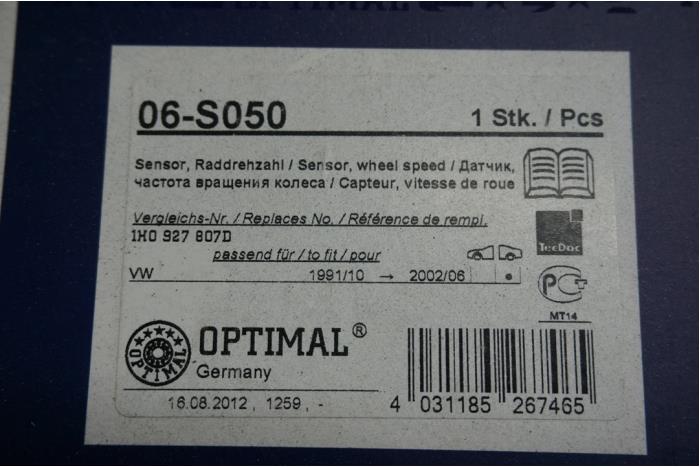 Begagnade ABS-sensor Volkswagen Vento (1H2) Pris € 25,00 Marginaltabell erbjuds av Boels Autodemontage
