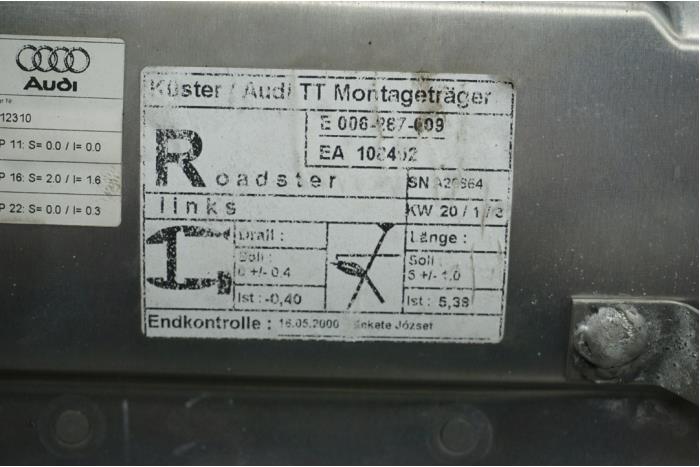 Window mechanism 2-door, front left from a Audi TT Roadster (8N9) 1.8 20V Turbo 2000