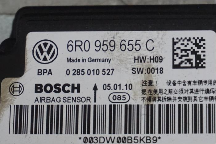 Airbag set+module from a Volkswagen Polo V (6R) 1.4 16V 2010