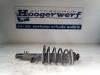 Front shock absorber rod, left from a Volkswagen Transporter T5, 2003 / 2015 2.0 TDI DRF, Delivery, Diesel, 1.968cc, 103kW (140pk), FWD, CAAC, 2009-09 / 2015-03, 7E; 7F 2012