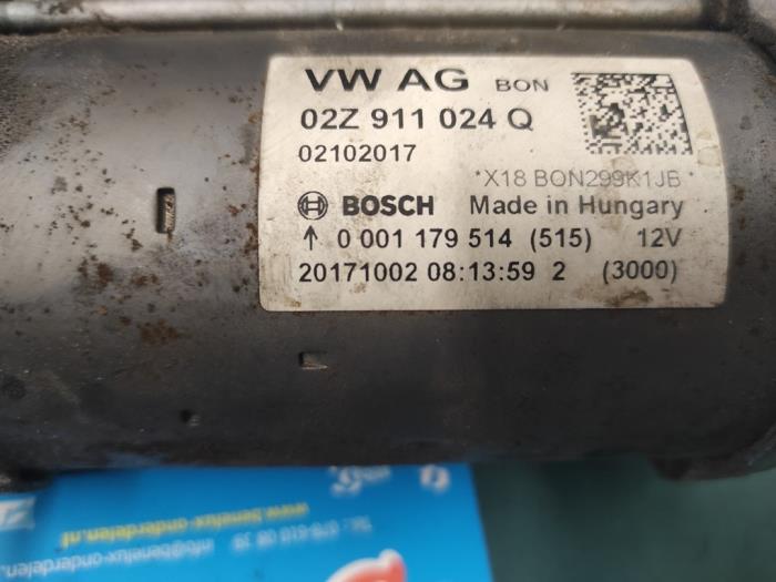 Démarreur d'un Volkswagen Golf VII (AUA) 1.0 TSI 12V 2018