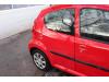 Rear door 4-door, right from a Peugeot 107, 2005 / 2014 1.0 12V, Hatchback, Petrol, 998cc, 50kW (68pk), FWD, 384F; 1KR, 2005-06 / 2014-05, PMCFA; PMCFB; PNCFA; PNCFB 2009