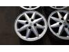 Set of sports wheels from a Renault Clio II (BB/CB), 1998 / 2016 1.4, Hatchback, Petrol, 1.390cc, 55kW (75pk), FWD, E7J780, 1998-03 / 2007-10, BB0C; CB0C 1999