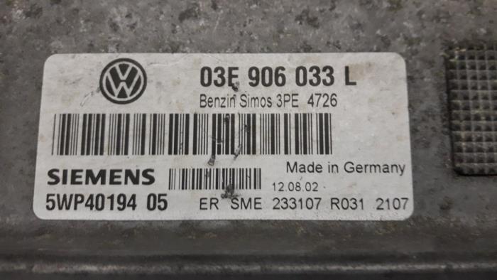 Engine management computer from a Volkswagen Polo IV (9N1/2/3) 1.2 12V 2002