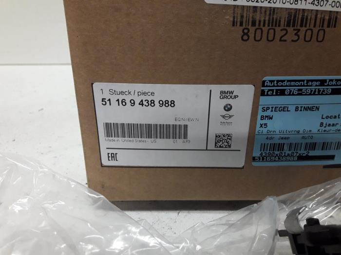 Rear view mirror BMW X5 51169438988 Autodemontage Joko B.V.