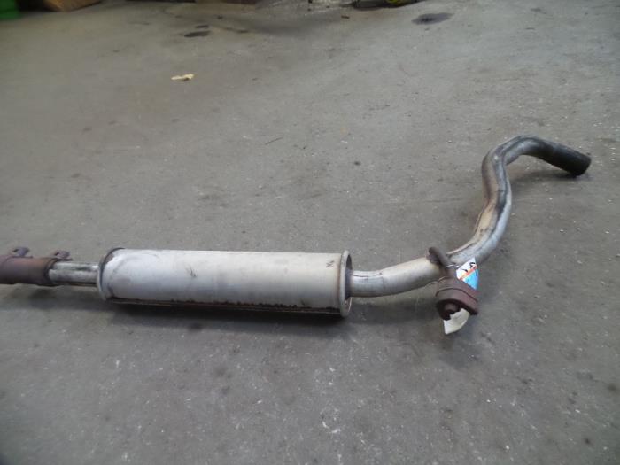 Exhaust middle silencer from a Volkswagen Lupo (6X1) 1.0 MPi 50 1999