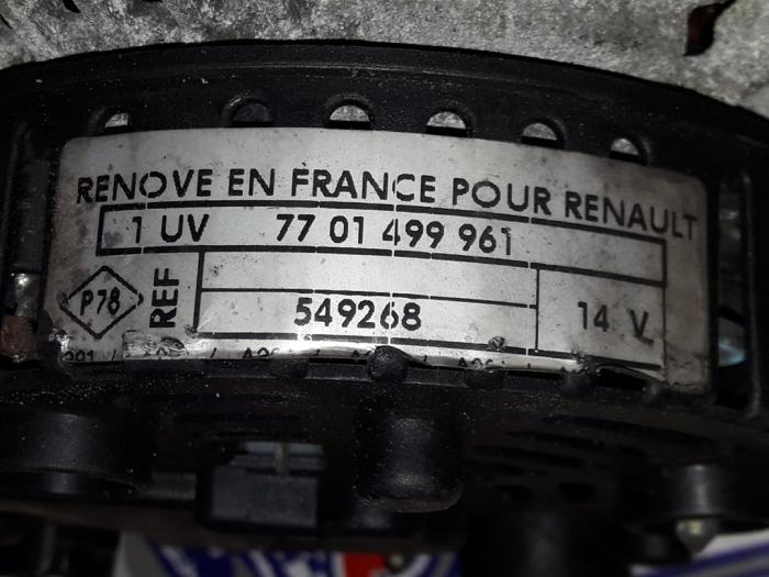 Dynamo d'un Renault Scénic I (JA) 1.9 dTi 2000
