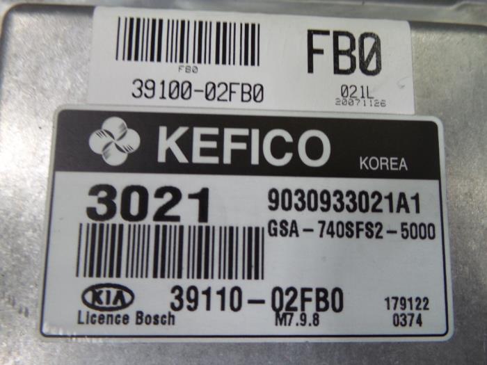 Ordinateur gestion moteur d'un Kia Picanto (BA) 1.0 12V 2009