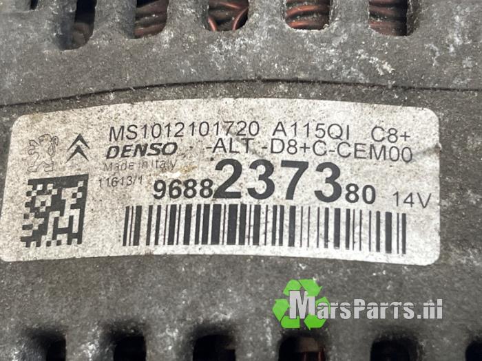 Dynamo van een Peugeot 208 I (CA/CC/CK/CL) 1.2 Vti 12V PureTech 82 2013