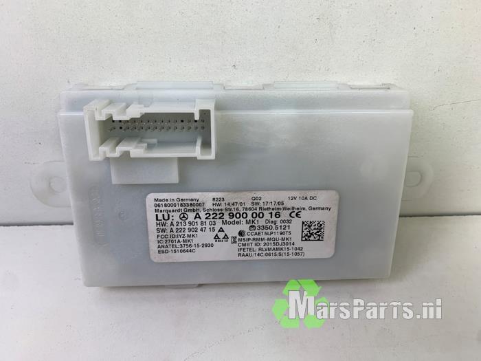 Używane Modul keyless vehicle Mercedes S (222.0/222.1) 3.0 S-400d 4-Matic Cena € 50,00 Procedura marży oferowane przez Autodemontagebedrijf De Mars