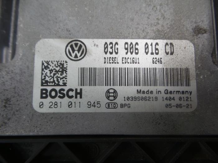 Ordinateur d'admission d'un Volkswagen Touran (1T1/T2) 1.9 TDI 105 2005