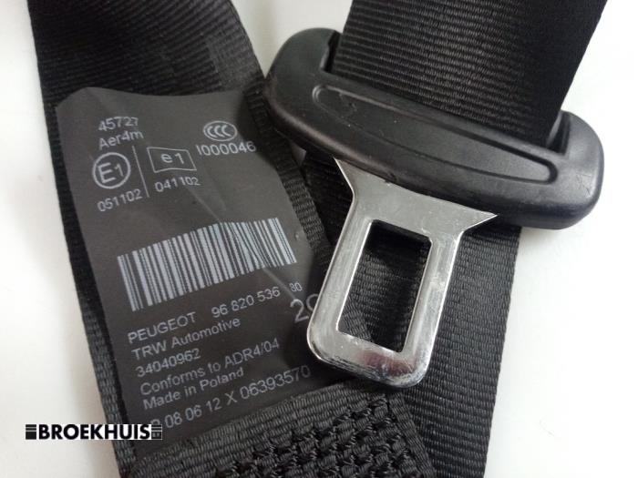 Rear seatbelt, left from a Peugeot 5008 I (0A/0E) 1.6 HDiF 16V 2012