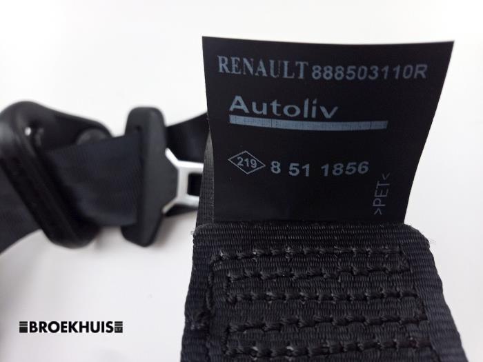 Sicherheitsgurt Mitte hinten van een Renault Clio IV (5R) 0.9 Energy TCE 90 12V 2019