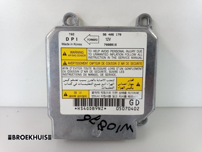 Usagé Module airbag Chevrolet Kalos (SF48) 1.2 Prix € 25,00 Règlement à la marge proposé par Autobedrijf Broekhuis B.V.