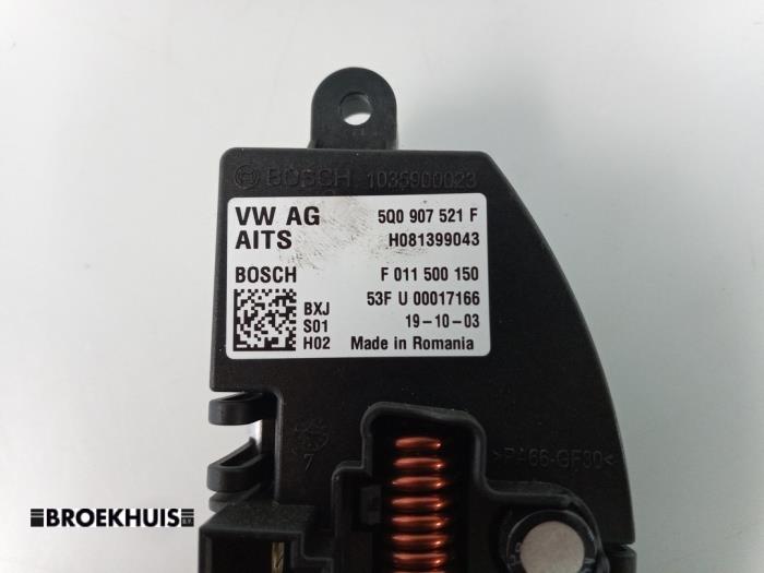 Heater resistor Volkswagen Transporter T6 2.0 TDI 150 5Q0907521F