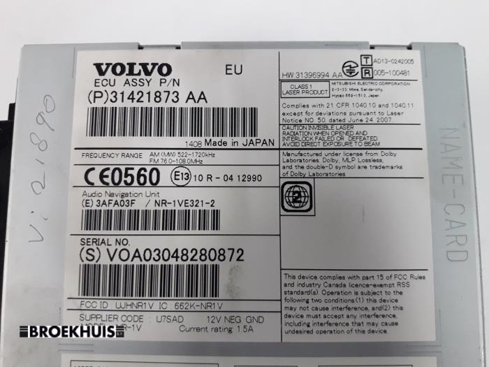 Módulo de navegación de un Volvo V40 (MV) 2.0 D4 16V 2014
