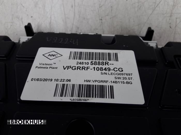 Odometer KM from a Renault Clio IV (5R) 0.9 Energy TCE 90 12V 2019