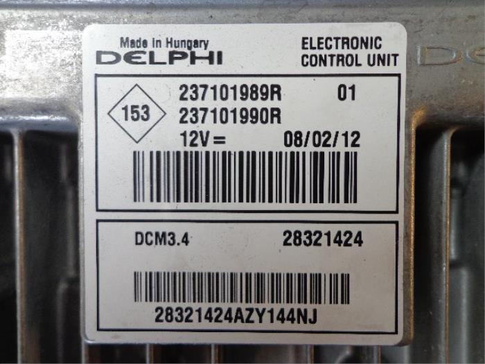 Injection computer from a Renault Clio III (BR/CR) 1.5 dCi FAP 2012